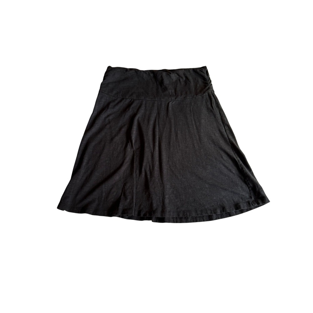 Toad&Co Chaka Skirt Black Organic Cotton Tencel A-Line Jersey Knit Gorpcore